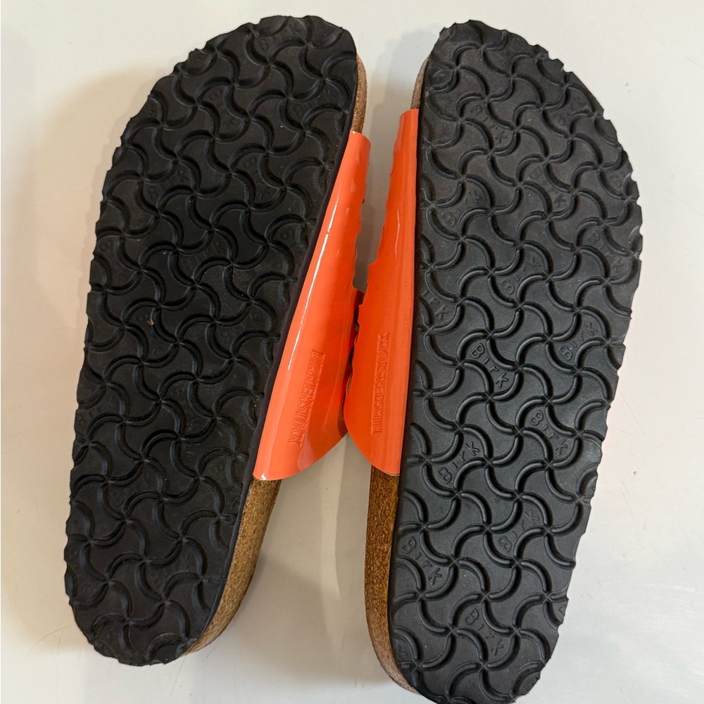 Birkenstock Orange Cutout Double Buckle Sandals - Picture 7 of 17